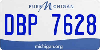 MI license plate DBP7628