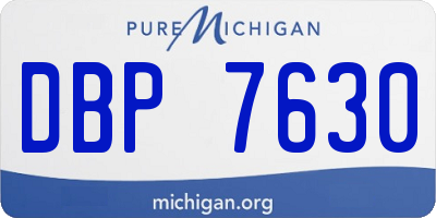 MI license plate DBP7630