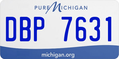 MI license plate DBP7631