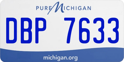 MI license plate DBP7633