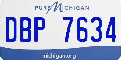 MI license plate DBP7634