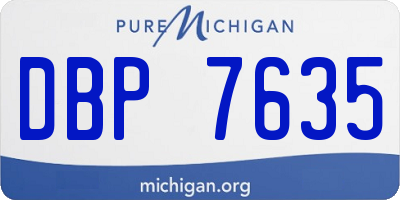 MI license plate DBP7635