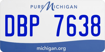 MI license plate DBP7638