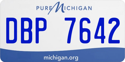 MI license plate DBP7642