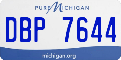 MI license plate DBP7644
