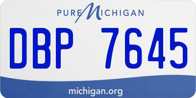 MI license plate DBP7645