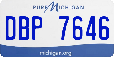 MI license plate DBP7646