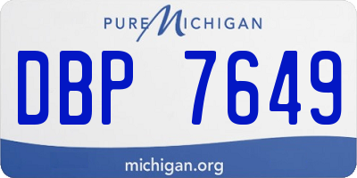MI license plate DBP7649