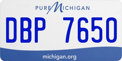 MI license plate DBP7650
