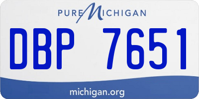 MI license plate DBP7651