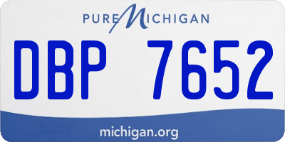 MI license plate DBP7652