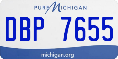 MI license plate DBP7655