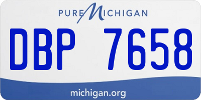 MI license plate DBP7658