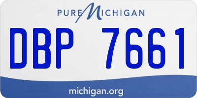 MI license plate DBP7661