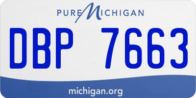 MI license plate DBP7663