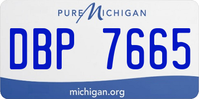 MI license plate DBP7665