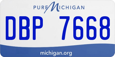 MI license plate DBP7668
