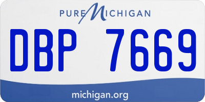 MI license plate DBP7669