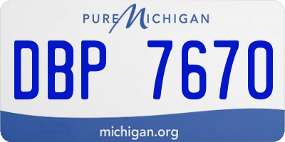 MI license plate DBP7670