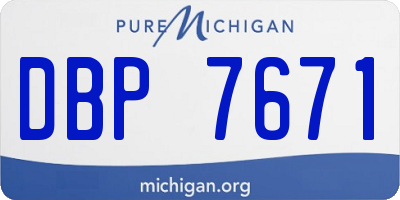 MI license plate DBP7671
