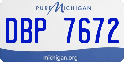 MI license plate DBP7672