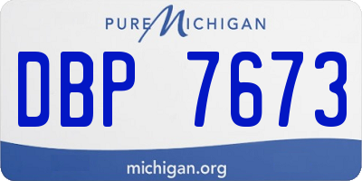 MI license plate DBP7673