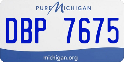 MI license plate DBP7675