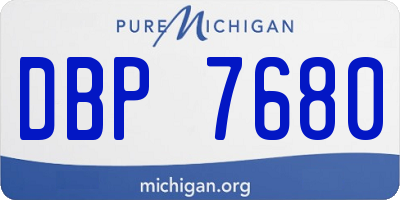 MI license plate DBP7680