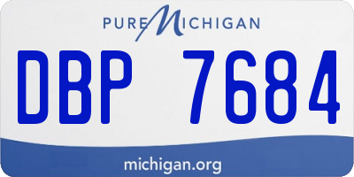 MI license plate DBP7684