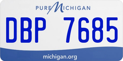 MI license plate DBP7685
