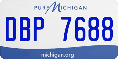 MI license plate DBP7688