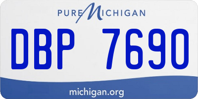 MI license plate DBP7690