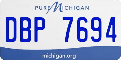 MI license plate DBP7694