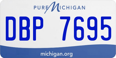 MI license plate DBP7695