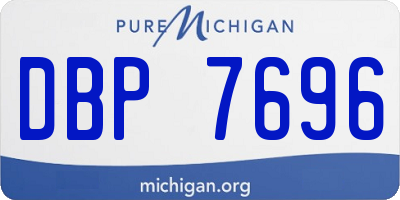 MI license plate DBP7696
