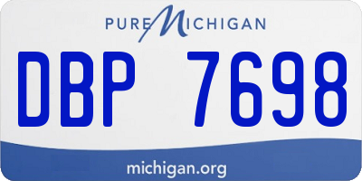 MI license plate DBP7698