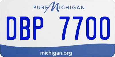 MI license plate DBP7700