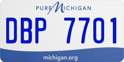 MI license plate DBP7701
