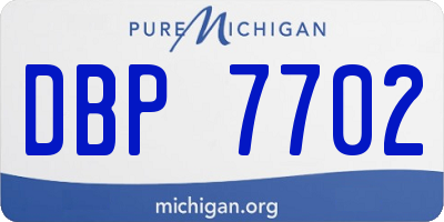 MI license plate DBP7702