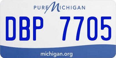 MI license plate DBP7705
