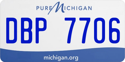 MI license plate DBP7706