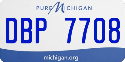 MI license plate DBP7708