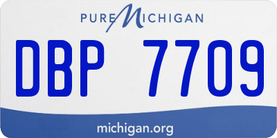 MI license plate DBP7709
