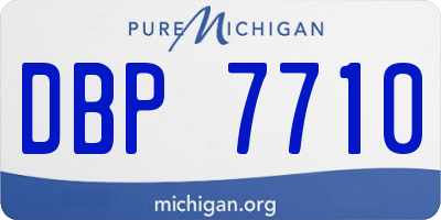 MI license plate DBP7710