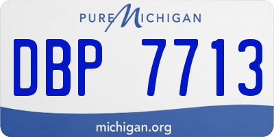 MI license plate DBP7713