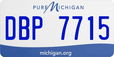 MI license plate DBP7715