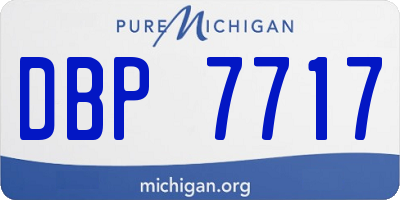 MI license plate DBP7717