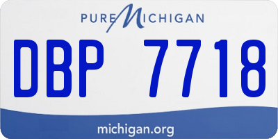 MI license plate DBP7718