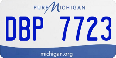 MI license plate DBP7723
