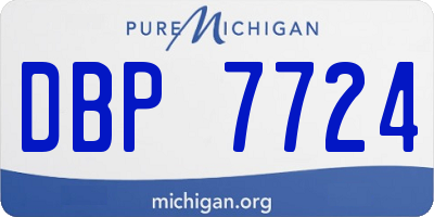 MI license plate DBP7724